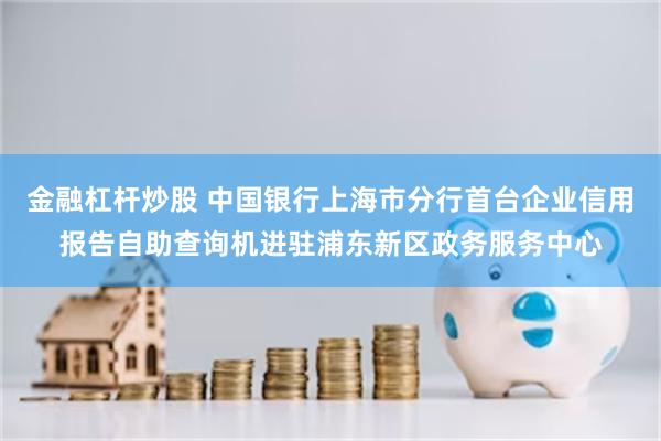 金融杠杆炒股 中国银行上海市分行首台企业信用报告自助查询机进驻浦东新区政务服务中心