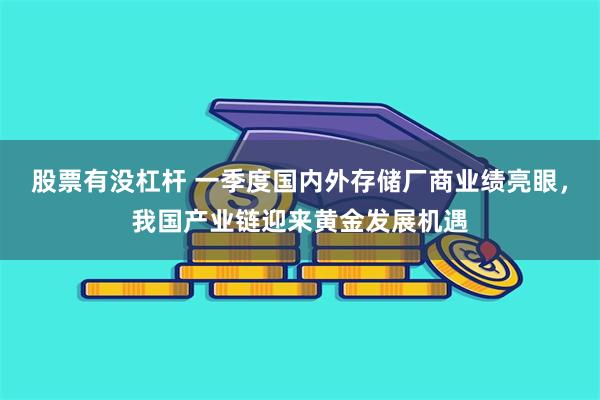 股票有没杠杆 一季度国内外存储厂商业绩亮眼，我国产业链迎来黄金发展机遇