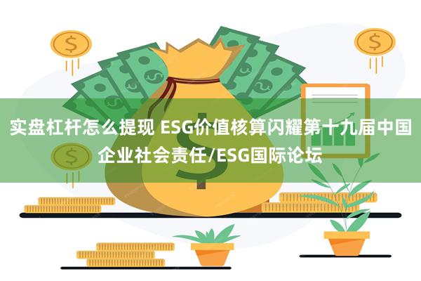 实盘杠杆怎么提现 ESG价值核算闪耀第十九届中国企业社会责任/ESG国际论坛