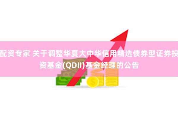 配资专家 关于调整华夏大中华信用精选债券型证券投资基金(QDII)基金经理的公告