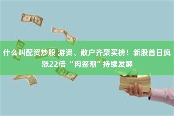 什么叫配资炒股 游资、散户齐聚买榜！新股首日疯涨22倍 “肉签潮”持续发酵